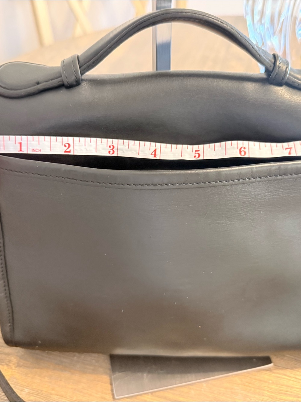 Coach Black Leather Court bag with Gold Turn-Lock rare Court bag vintage 9870 - Picture 8 of 9